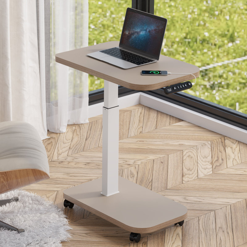 28" Height Adjustable Standing Desk, Khaki