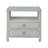Modern Riven Upholstered Light Gray Nightstand