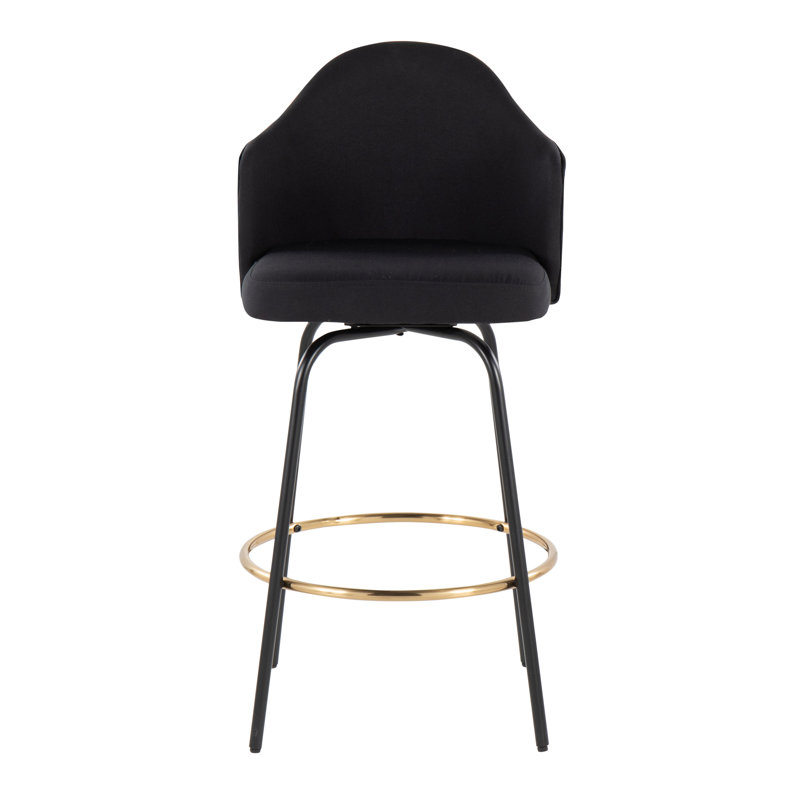 Tabouret de bar pivotant 29 po Tincea, Noir