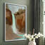Turquoise Falls I, reproduction encadrée - bois massif-422155514-422155517