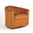 Upholstered Orange Velvet Swivel Barrel Chair-146180423