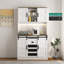 Bar ferme avec porte de grange coulissante, grande table basse BuffetRustic