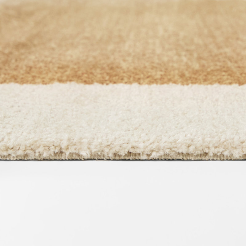 Gruen Beige/Rust Organic Modern Area Rug, Rectangle 5'3" x 7'