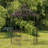 10FT. TALL ROUND IRON GAZEBO WITH SIDE WALLS IN ANTIQUE WHITE "TATIANNA"