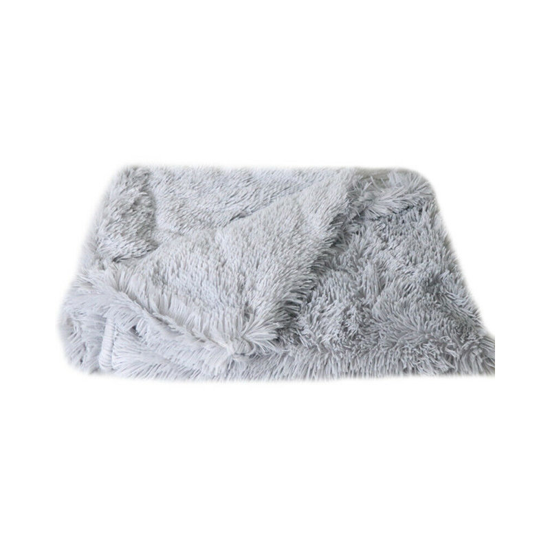 Fleece/Microfiber Pet Blanket, 75cm W x 100cm L, Light Grey