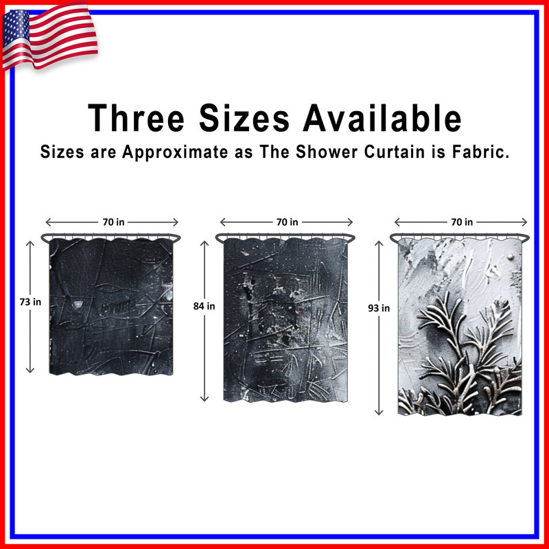 Rideau de douche Snowflakes - Decor Industrial Decor, L 70 po x H 93 po