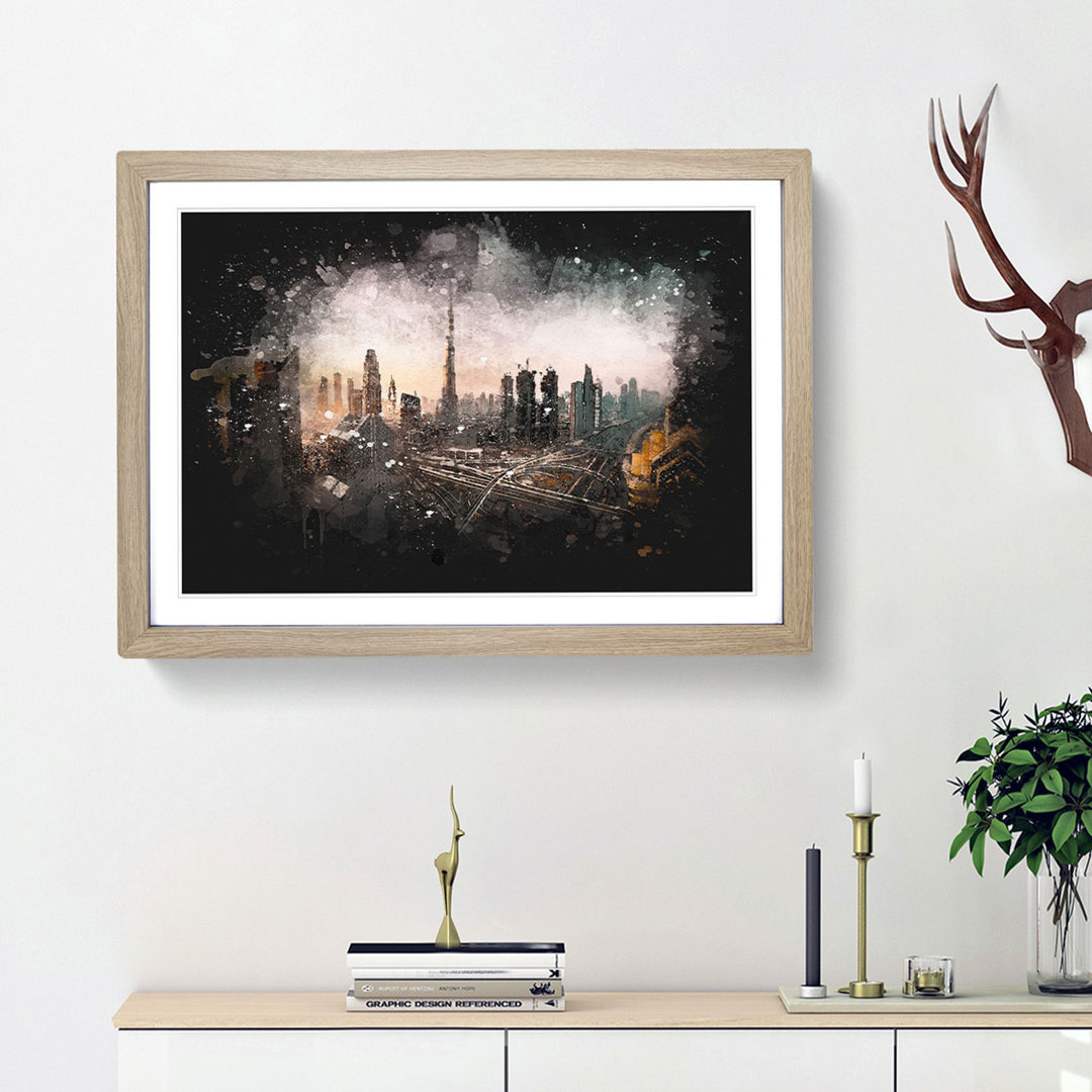 Burj Khalifa Dubai Skyline - Framed Print