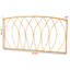 Grande tête de lit murale en rotin brun naturel Courant, H 34,13 po x l 63,52 po x P 1,84 po