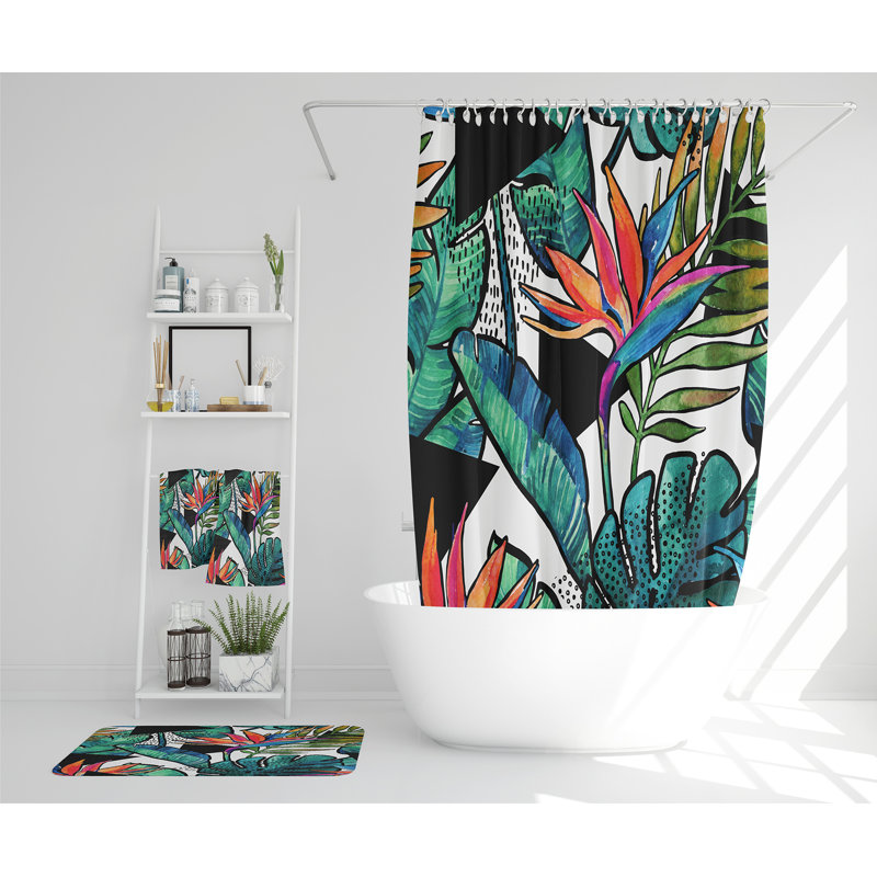 Nateyah Polyester Shower Curtain Set