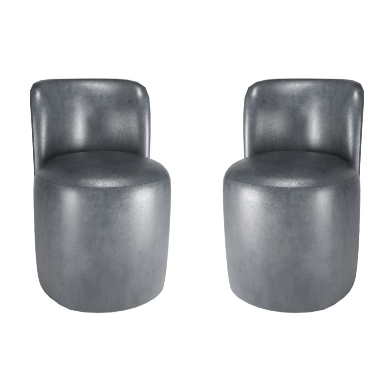 Barrel Upholstery Dining Chair, Black