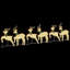 vidaXL LED Reindeers Fabric-587572247