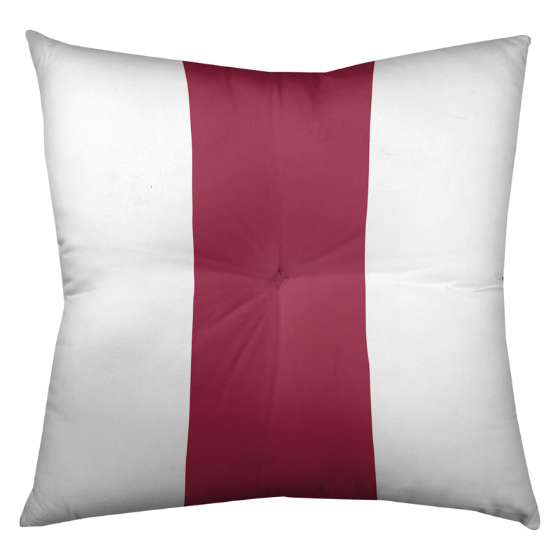 Coussin de sol touffeté arizona, 30 po x 30 po, Blanc / Rouge