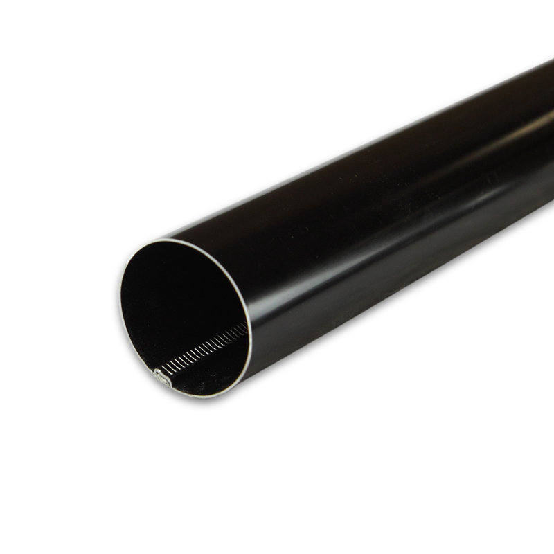 Lalonde Steel 96'' 1.5'' Single Curtain Rod, Black