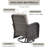 Aluel Outdoor Patio Swivel PE Wicker Rattan Chair With Cushions-1931665387-1931665384