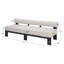 Canapé de patio à dossier traversin en aluminium noir avec coussins 86 po Chaz