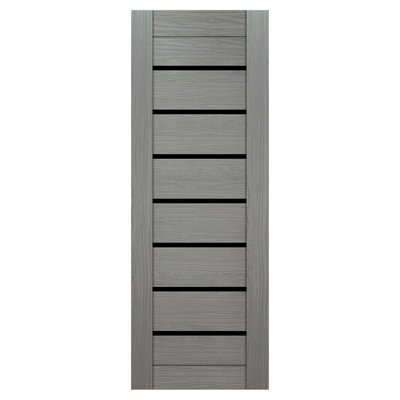 Dalle de porte intérieure stratifiée moderne wengé Domino 01 seulement 36 po x 80 po