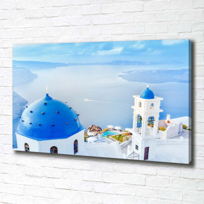 Santorini Greece - Wrapped Canvas Print