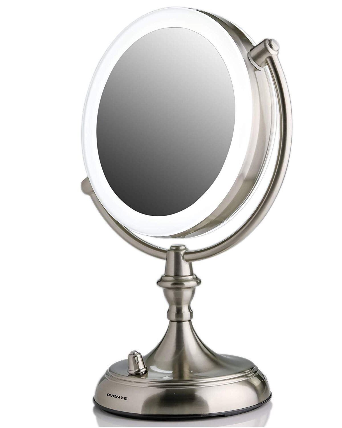 Circular Magnifying Makeup/Shaving Mirror Brushed Nickel