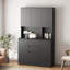 Armoire de cuisine autoportante de 74 pouces avec 6 portes, 3 tablettes et 2 tiroirs pour des solutions de rangement polyvalentes-52168639