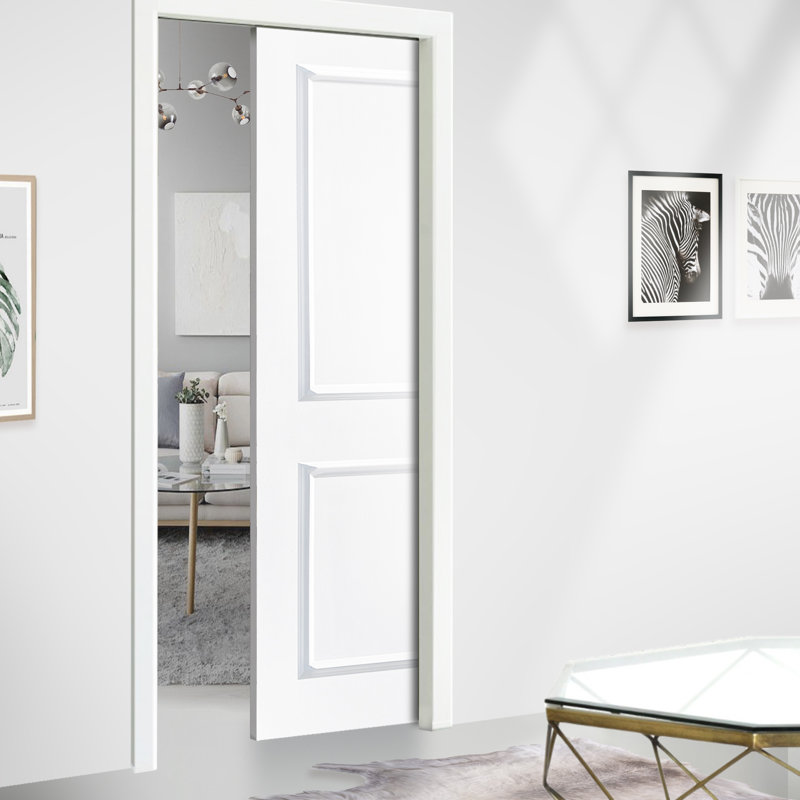 Porte coulissante en bois lambrissé, 30 po x 80 po