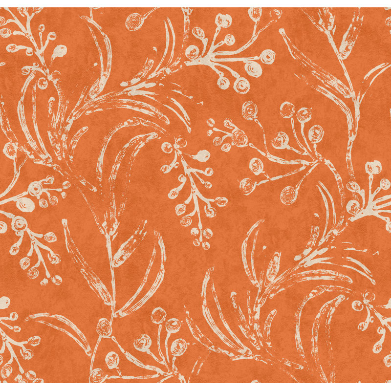 MINNIE KEMP X MINDTHEGAP Wallpaper Roll, Orange/Taupe