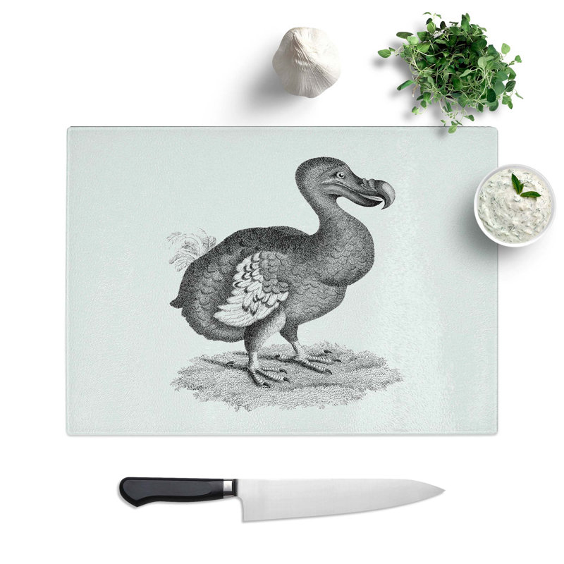 Glass Dodo in Black & White by George Shaw Chopping Board, 39 cm W x 28.5 cm L