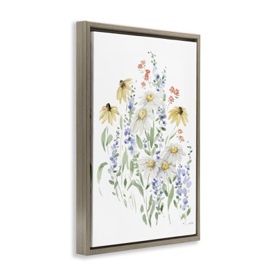 Soft Summer Garden Framed Floater Canvas by Katrina Pete