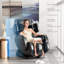 Fauteuil inclinable massant en simili-cuir