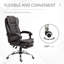 Fauteuil de direction ergonomique à haut dossier, chaise d'ordinateur avec support lombaire