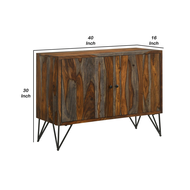 Komomo Sheesham Gray 2 - Door Accent Cabinet
