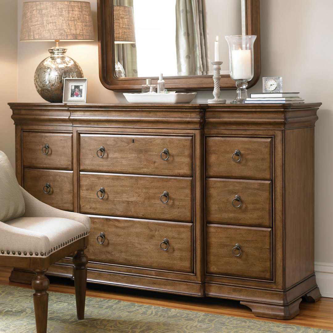 Solid Wood 70'' W 12 - Drawer Dresser Charlton Home®