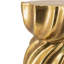 Tabouret d'appoint en magnésium doré avec des détails de tourbillon artistique moderne, idéal pour divers décors de maison 14 x 14 x 18,7 pouces, une option de présentation élégante et pratique