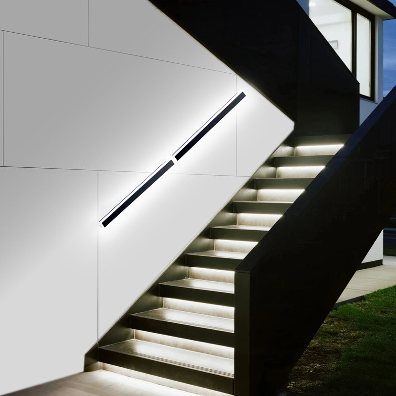 Appliques murales d'extérieur, luminaires muraux d'extérieur modernes de 39,4 pouces RVB, 2700K-6000K, IP65 étanche, antirouille, éclairage mural extérieur à intensité variable, pour garage