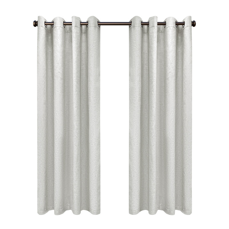 Paire de rideaux 100% lin occultant (2 panneaux), Naturel, L 52 po x L 108 po
