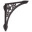 Star Cast Iron Shelf Bracket - Black Powder Coat
