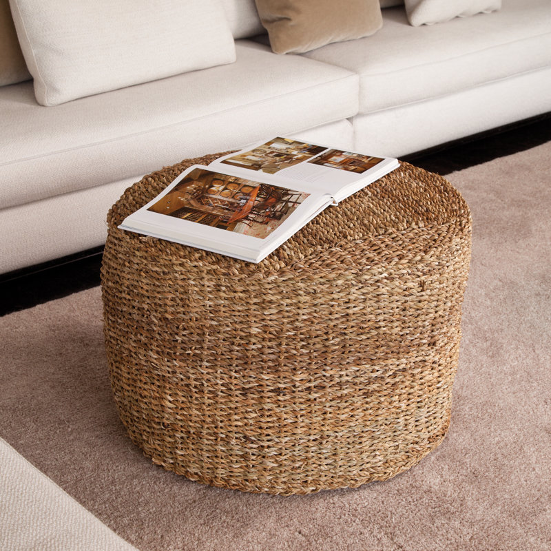 Seagrass Round Pouf