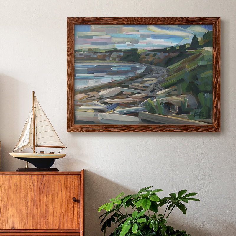 «Early Morning on the Beach», reproduction sur toile avec cadre flottant, Érable, H 18 po x l 26 po x P 1,5 po