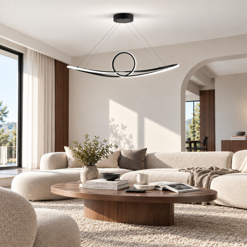 Luminaire suspendu à DEL 1 lumière à intensité variable unique