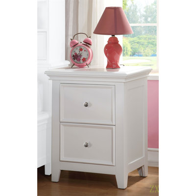 Table de chevet en pin avec 2 tiroirs pour la chambre à coucher, le salon et le placard
