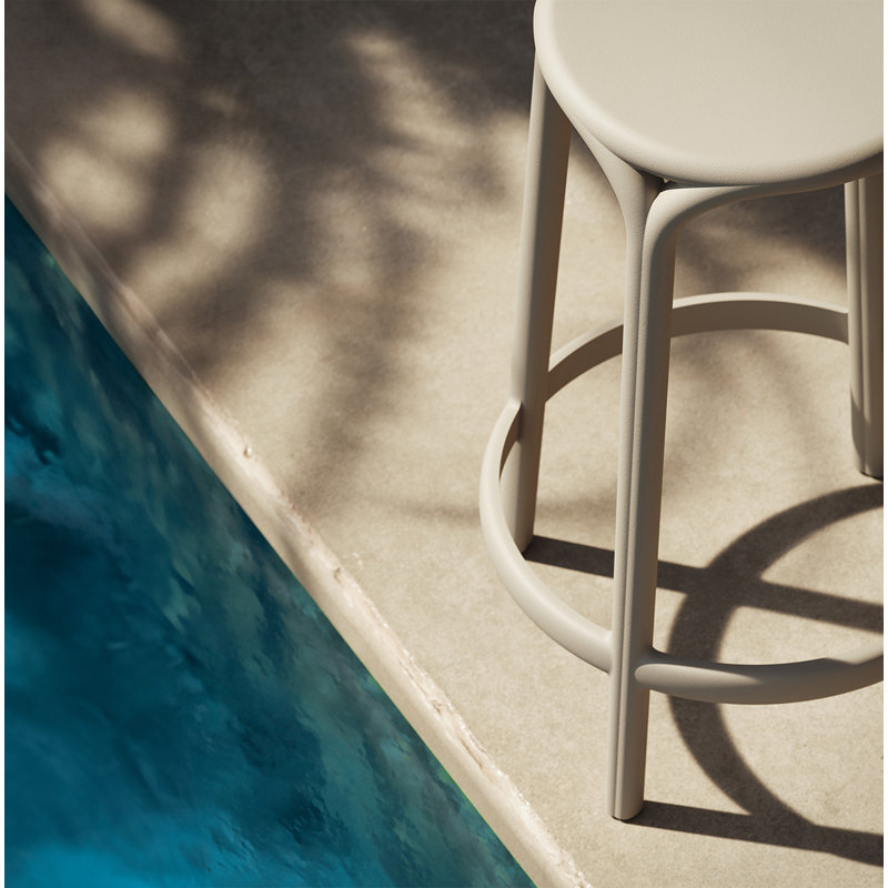 Brooklyn Bar Stool (Indoor/Outdoor), Black, Counter Stool (25.75'' Seat Height)