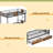 Twin XL Over Twin XL Metal Bunk Bed With MDF Board Guardrail And Two Storage Drawers-864684777