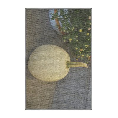 Tapis gris en coton halloween
