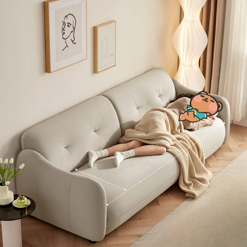 Un canapé simple et moderne convenant aux petits espaces, Gris clair
