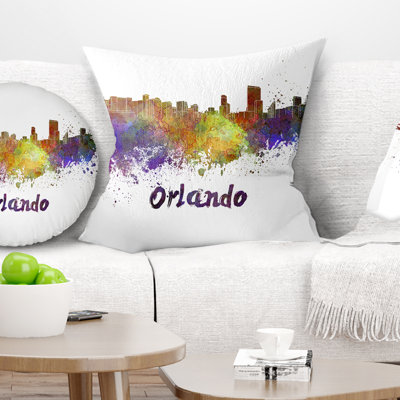 Orlando Skyline - oreiller imprimé paysage urbain