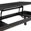 Table basse Felma, tables basses à plateau relevable pour le salon, tables de salle à manger en bois avec tablette de rangement et compartiment caché-848978905