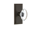 Grandeur Carré Plate Single Dummy with Provence Crystal Door Knob