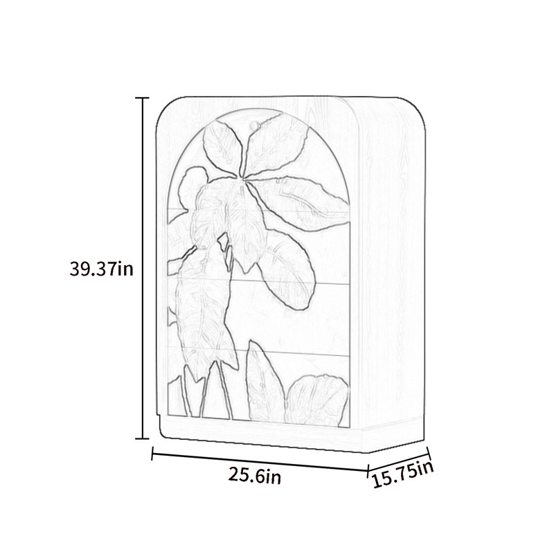Three-Drawer Single-Door Storage Cabinet