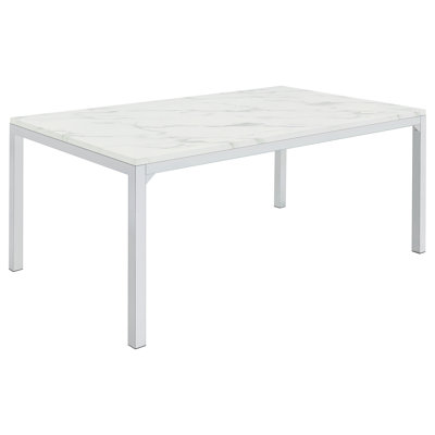 Jabel Marble Top Metal Base Dining Table