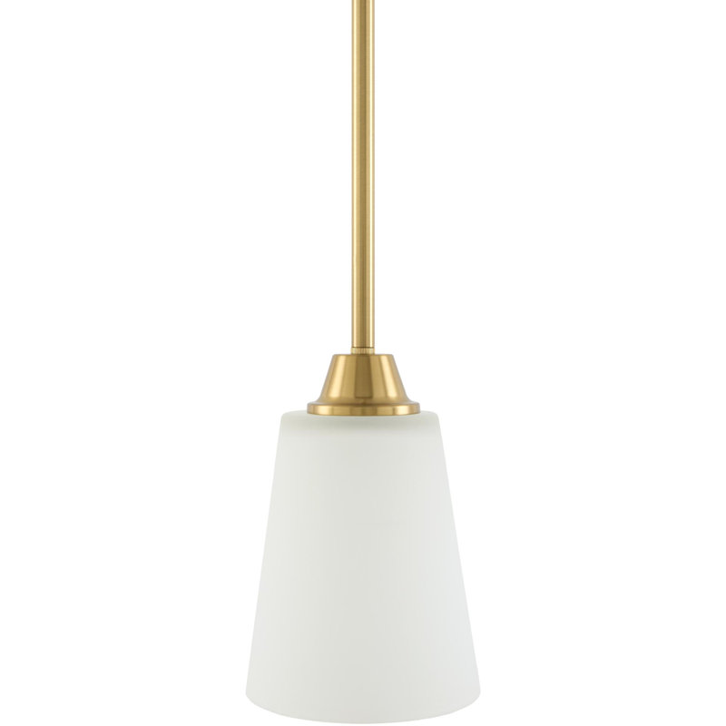 Luminaire suspendu Depardieu, Blanc, Laiton
