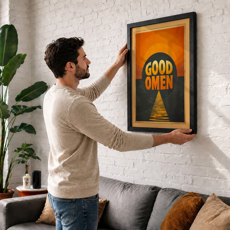 Good Omen Mid-Century - Framed Print, Unframed, A3 - 42.0 x 29.7 cm